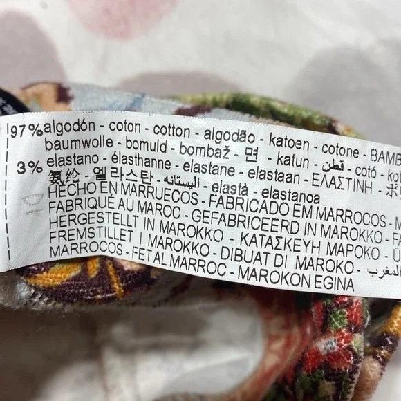 Zara Floral Mini Belted Cotton Skirt Size Small - Picture 8 of 8